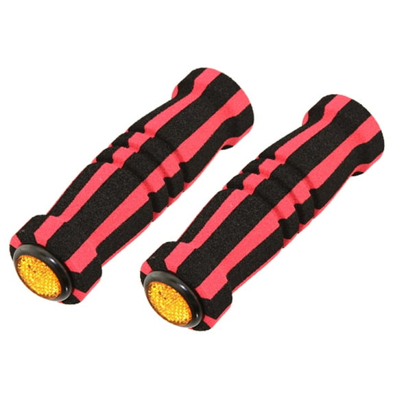 Foam Grips Black/Red. Bike grips, bicycle grips, bmx grips, lowrider grips, beach cruiser grips, mountain bike grips