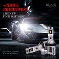 thumbnail image 3 of NOVSIGHT H11/H8/H9 LED Headlight Bulbs, 12000 Lumens 55W Super Bright Headlights Conversion Kits, 6500K Cool White 1:1 Size Design Pack of 2, 3 of 7
