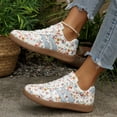 thumbnail image 5 of Women's Ditsy Floral Shoes, Side Stripe and Laces Design, Women's Casual Sports Walking Shoes, Sneaker, Comfortable and Stylish Footwear Dressy Trainers, 36, 5 of 6