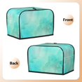 thumbnail image 7 of Toaster Covers 2 Slice, Cyan Mint Marble Waterproof Bread Machine Cover Fits for Standard 2 Slice Toasters, Home Decor Toaster Protection with Hanging Rope, 7 of 7