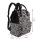 thumbnail image 2 of Fotbe Hand Drawn Snake Mochila Maternidad - Lona de Sarga Impermeable, Mochila de Pañales de Gran Capacidad con Múltiples Bolsillos y Correas Ajustables, 2 of 6