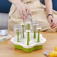 thumbnail image 4 of Countertop Drying Rack，Drain Rack Water Bottle Drainer，Practical Kitchen Tool PP Drying Holder With The Flowers Shaped, 4 of 4