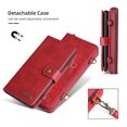 thumbnail image 4 of Galaxy S22 Plus Wallet Case Premium Leather Flip Zipper Detachable Magnet Wallet Stand Card Holder Case with Crossbody Lanyard Strap Zipper Pocket Cover for Samsung Galaxy S22 Plus 6.6" 2022,Red, 4 of 9