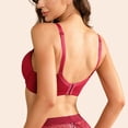 thumbnail image 3 of YANDW Push-up Padded Bras for Women Plunged Underwire Support Bra Add One Cups, Red 40D, 3 of 9