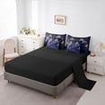 thumbnail image 5 of Erosebridal Speed Sports Car Bedding Comforter Set for Kids Boys, Neon Blue Honeycomb King Bedding Sets, Black Reversible, 7-Piece, 5 of 6