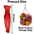 thumbnail image 3 of FOAUUH Reusable Produce Mesh Bags, 24 Inch Seafood Boil Bags for Crab Clam Shellfish Crawfish Cooking, Onion Potato Storage Eco-friendly Fruit Vegetable Produce Packaging Supplies Net (100Pcs-Red), 3 of 5