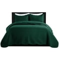 thumbnail image 3 of IR Imperial Rooms 3-Piece California King Quilt Set Chevron Microfiber Bedspread with 2 Pillow Shams, Emerald Green, All-Season, Washable, Lightweight & Cozy, 3 of 19