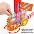 thumbnail image 4 of Domino Train Set, 80PCS Fun and Colorful Domino Rally Train Building and Stacking Domino with 2PCS Domino Sleeve for Boys and Girls Age 3-8 Kids Creat, 4 of 5
