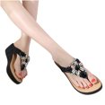 thumbnail image 4 of Floenr Womens Sandals Flip Flops for Women,Summer Sandals For Women Wedge Slip On Sandals Crystal Roman Shoes Open Toe Casual Sandals, 4 of 5