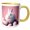 Yellow/White, variant on 3drose, Fluffy White Rabbit in a Nest with Eggs Easter, 11oz Magic Transforming Mug