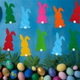 thumbnail image 4 of Eolstice 16-Piece Easter Felt Bunny Wall Decals, Multi-Color Rabbits Stickers With Foam Adhesive Dots, Festive Holiday Decoration For Home, Classroom, Easy Apply, 4 of 9