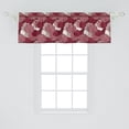 thumbnail image 2 of Ambesonne Floral Window Valance, Chrysanthemums Blooms Art, 54" X 18", Maroon White, 2 of 3