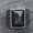 Black, variant on Titanium Steel Black Turquoise Simple Men's Ring