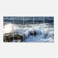 thumbnail image 2 of Waves Breaking on Stony Beach - Seashore Canvas Art Print, 2 of 3