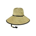 thumbnail image 3 of Mega Cap - Lifeguard Straw Hat - 8030 - Natural/ Black Floral - Size: OSFM, 3 of 4