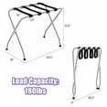 thumbnail image 2 of Gymax Set of 4 Folding Luggage Rack Chromed Metal Suitcase Holder Shelf for Home Hotel, 2 of 9