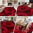 thumbnail image 5 of Area Rug for Living Room, Red Roses Non-Slip Indoor Large Carpet for Bedroom/Dining Room, Valentine's Day Flowers Floral Vintage Washable Low-Profile Rectangle Floor Runner Rugs - 5 x 8 Ft, 5 of 7