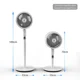 thumbnail image 3 of Ventilador de Pedestal CM-TOP Oscilación 32 Velocidades Blanco, 3 of 10