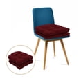 thumbnail image 4 of Juego de 2 almohadillas para silla con mechones, cojines para asiento, respaldo , 19 "x 19", para exteriores e interiores, para muebles de - Rojo rojo Sunnimix cojines de asiento con mechones, 4 of 7