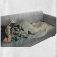 thumbnail image 6 of Birds Soft Flannel Fleece Blanket, Silhouette of Boy Carried by Flying Pigeons Inspiration Follow Your Dreams Print Home, Cozy Plush for Indoor and Outdoor Use, 50" x 60", Multicolor, by Ambesonne, 6 of 6