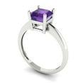 thumbnail image 2 of Clara Pucci 14K White Gold 1ct Amethyst Solitaire Ring for Women, 2 of 8