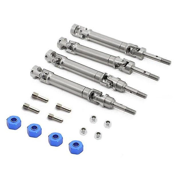 Eje de transmisión delantero y trasero de acero, 4 Uds., Cvd para 1/10 Slash Stampede Hoss Vxl Rc, piezas de mejora de coche