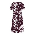 thumbnail image 6 of GaThRRgYP Women's High-Low Short Sleeve Dress,Women's Fashion Summer Print Short-sleeved V-neck Casual Dress Purple XL, 6 of 8