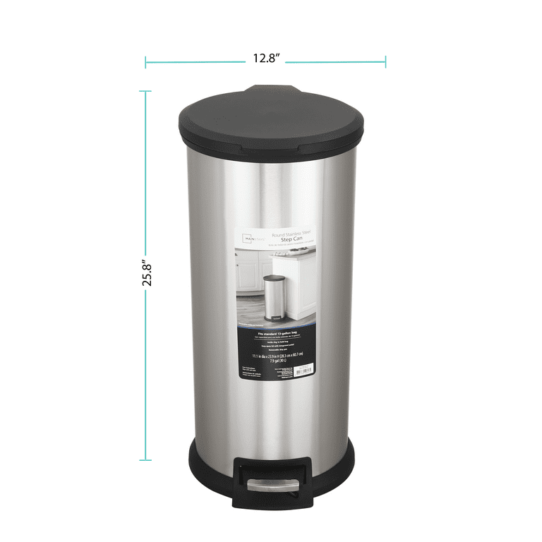 Waste(twice) - michan Mainstays 7.9 Gal / 30L Round Step Pedal Waste Can with Lid