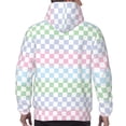 thumbnail image 7 of Honeii Colorful Checkerboard Pattern Mens Hoodies Men's Loose Sleeve Sweatshirt,Pullover Hooded Sweatshirt for Men,Essentials Hoodie-4X-Large, 7 of 7