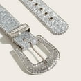 thumbnail image 6 of YUUZONE Locomotive Waist Belt Shinning Rhinestone Buckle Belts for Woman Men Luxurious Full Sequins Waist Strap for Jeans Dress, 6 of 13