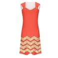 thumbnail image 4 of Annhoo Robe d'Été Tendance pour Femmes, Imprimée, Col en V, Sans Manches, Mini, Décontractée, Plage, Vacances, Robe Courte, 4 of 5