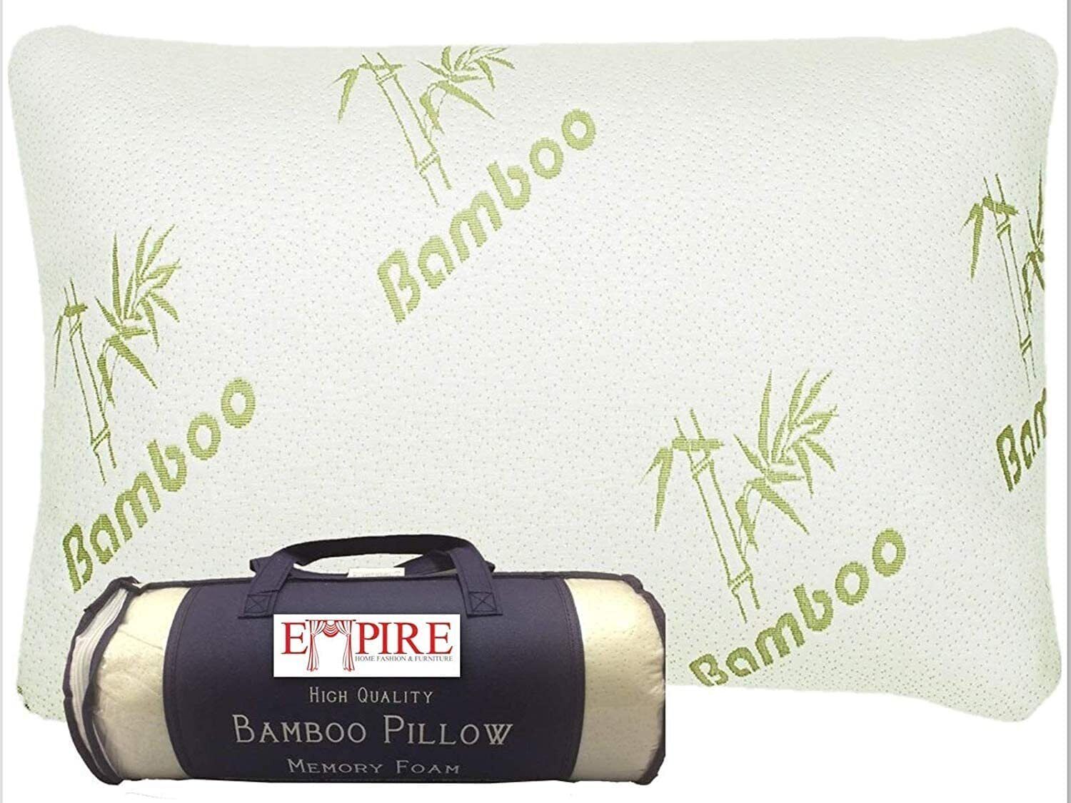 Empire Home Fashion Standard Bamboo Shredded Memory Foam Pillow-Hypoallergenic