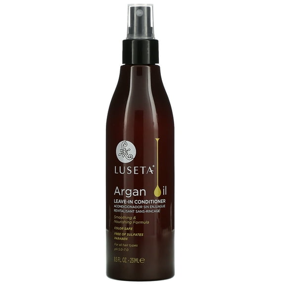 Argan Oil Leave-In Conditioner, For All Hair Types, 8.5 fl oz (251 ml), Luseta Beauty