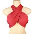 thumbnail image 6 of Umfun Women's Flirty Wrap Tube Top - Cross Front Halter Bandeau, Buttery Soft Stretch Knit Crop Top for Sunny Vacation & Daily Wear, 6 of 7