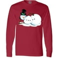 thumbnail image 3 of Inktastic Sassy Snowman in Top Hat Long Sleeve T-Shirt, 3 of 5