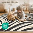 thumbnail image 4 of ODIKA Monochrome Animal Print Scattered Fragment Design Contemporary for Bedroom, Bedside, Nursery, Pet Friendly & Kids Safe, 4 of 7