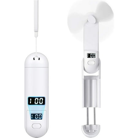 

USB Rechargeable Handheld Fan with Power Bank LED Power Display