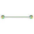 thumbnail image 2 of 16G Industrial Barbell Surgical Steel Anodized Body Piercing Jewelry 38mm Long, 2 of 12