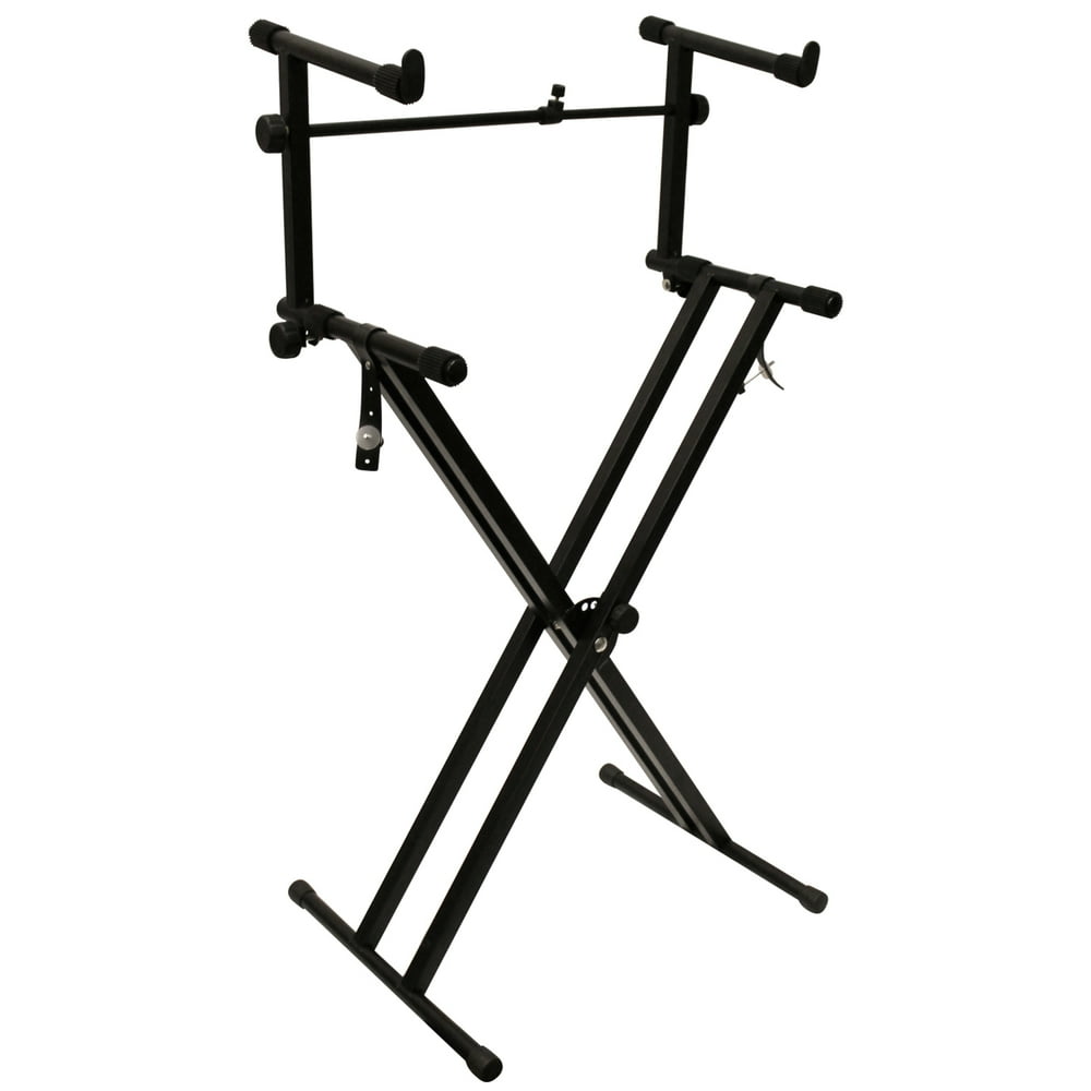 ChromaCast Double Braced Digital Piano Keyboard Stand and 2 Tier