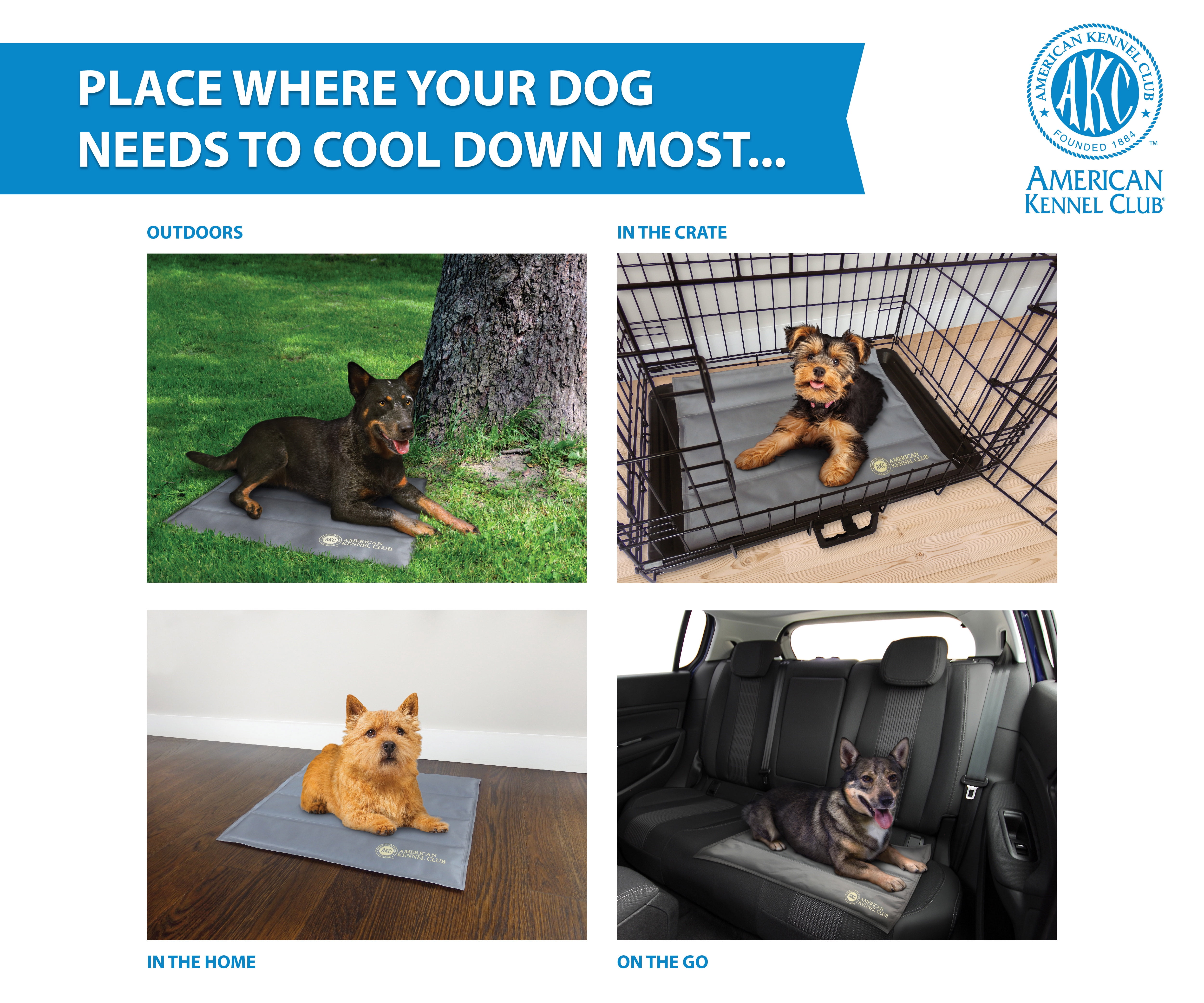 akc reversible cooling mat for pets