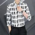 thumbnail image 5 of Camisas para hombre Camisa de rayas de manga media con lunares para hombre Camisa de algodón con botones Moda 2024 Asia con cuello Nuevo en Slim Fit Venta Marca barata, 5 of 5