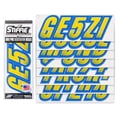 thumbnail image 2 of STIFFIE Techtron Yellow/Blue 3" Alpha-Numeric Identification Custom Kit Registration Numbers & Letters Marine Stickers Decals for Boats & Personal Watercraft PWC, 2 of 8