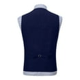 thumbnail image 2 of Yaoyar Men Vest Solid Color Lapel Single Breasted Suit Vest Top Solid Color Lapel Single Breasted Suit Vest Western Casual Waistcoat For Groomsman, 2 of 5
