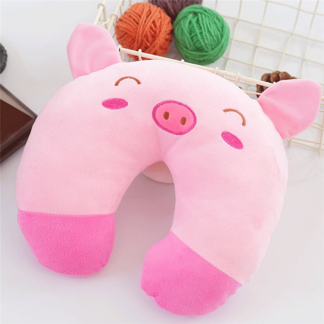Almohada en forma de U de dibujos animados N-almohada para el cuello almohada náutica almohada de viaje de avión lindo WD.WDQZL Ropa