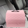 thumbnail image 4 of unbranded Caja Organizadora Para Maletero De Auto En Cuero Artificial Color Rosa Con Plegable, 4 of 6