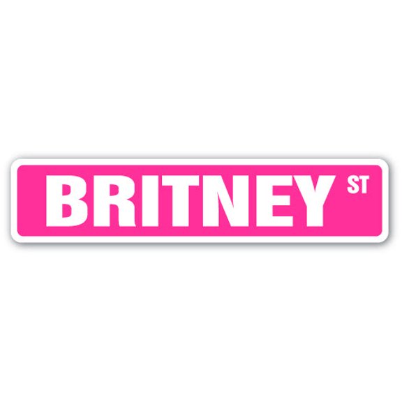 BRITNEY Street Sign Childrens Name Room Sign | Indoor/Outdoor |  36" Wide