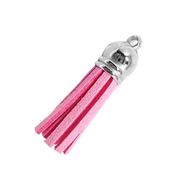 Injueey 28 piezas llavero dijes creativo delicado llavero colgante borlas Simple bolso decoración borla artesanía decoración DIY accesorio Artesanía Rosado Injueey HA059646-05B