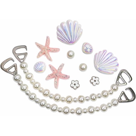 12 Pcs Beach Bling Shoe Charms for Sandal, Cute Seashell Charm Shoe Jewels DIY Shoe Accessories, Ocean Party Favors