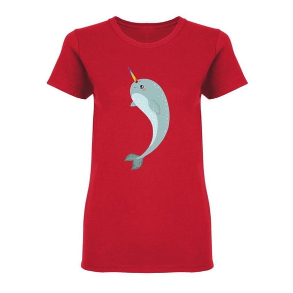 Narwhal With A Rainbow Horn Shaped Tee Women's -Image by Shutterstock