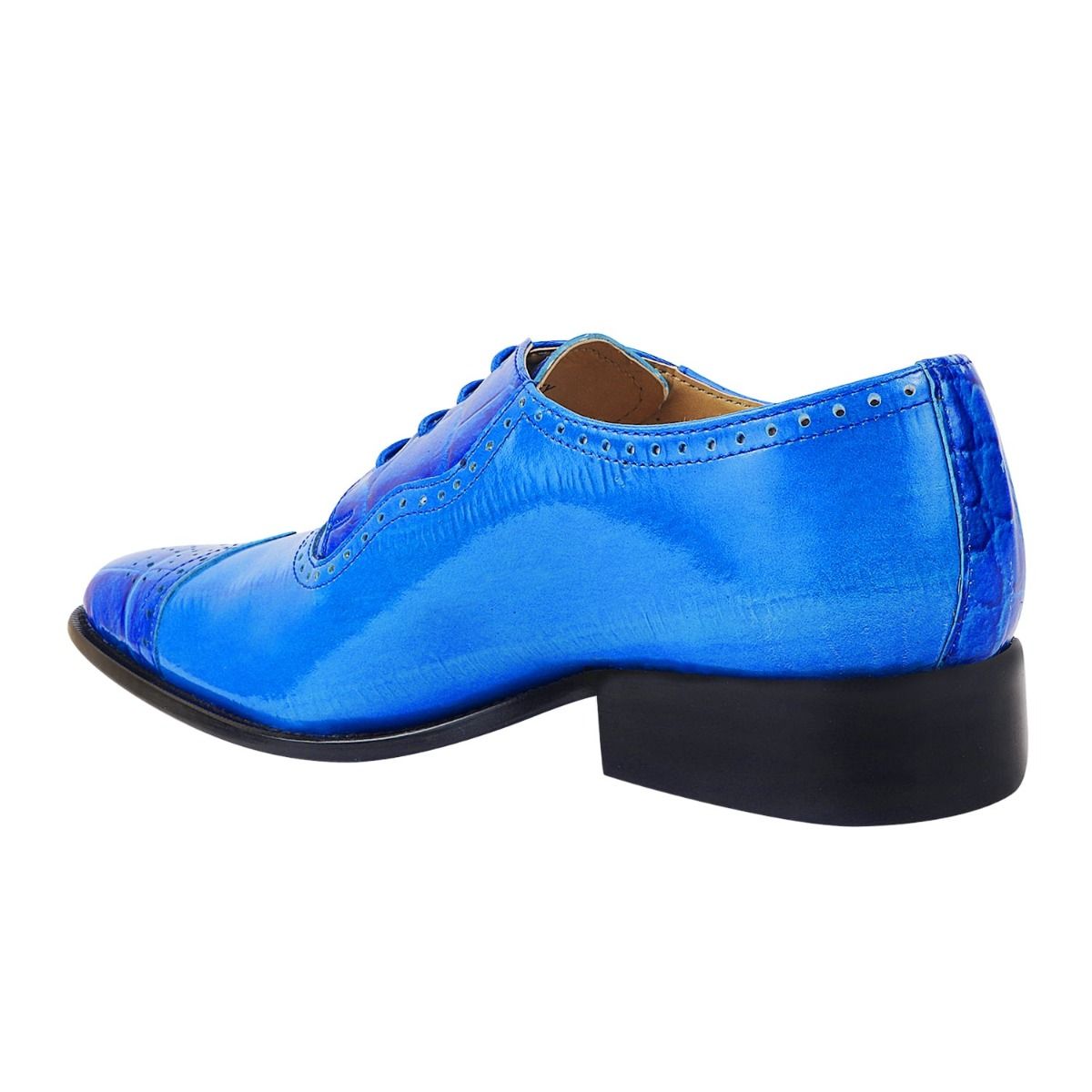 LIBERTYZENO Mens Oxford Dress Shoes Hornback Print Male - image 3 of 7